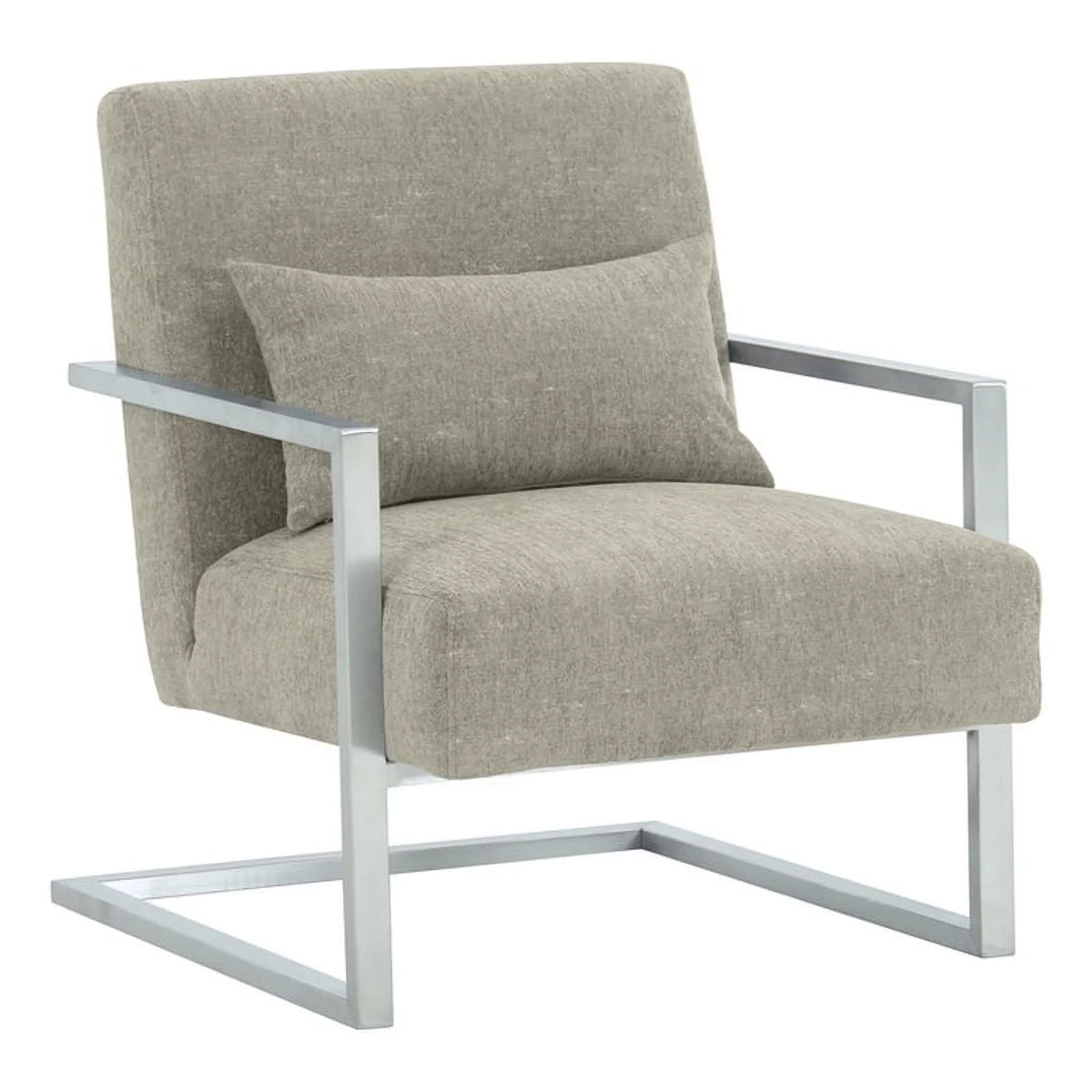 Gray Fabric Upholstered Accent Chair T9704