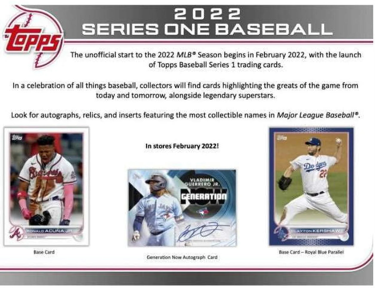 2022 Series 1 Baseball Trading Card Hanger Box 67 Cards B420