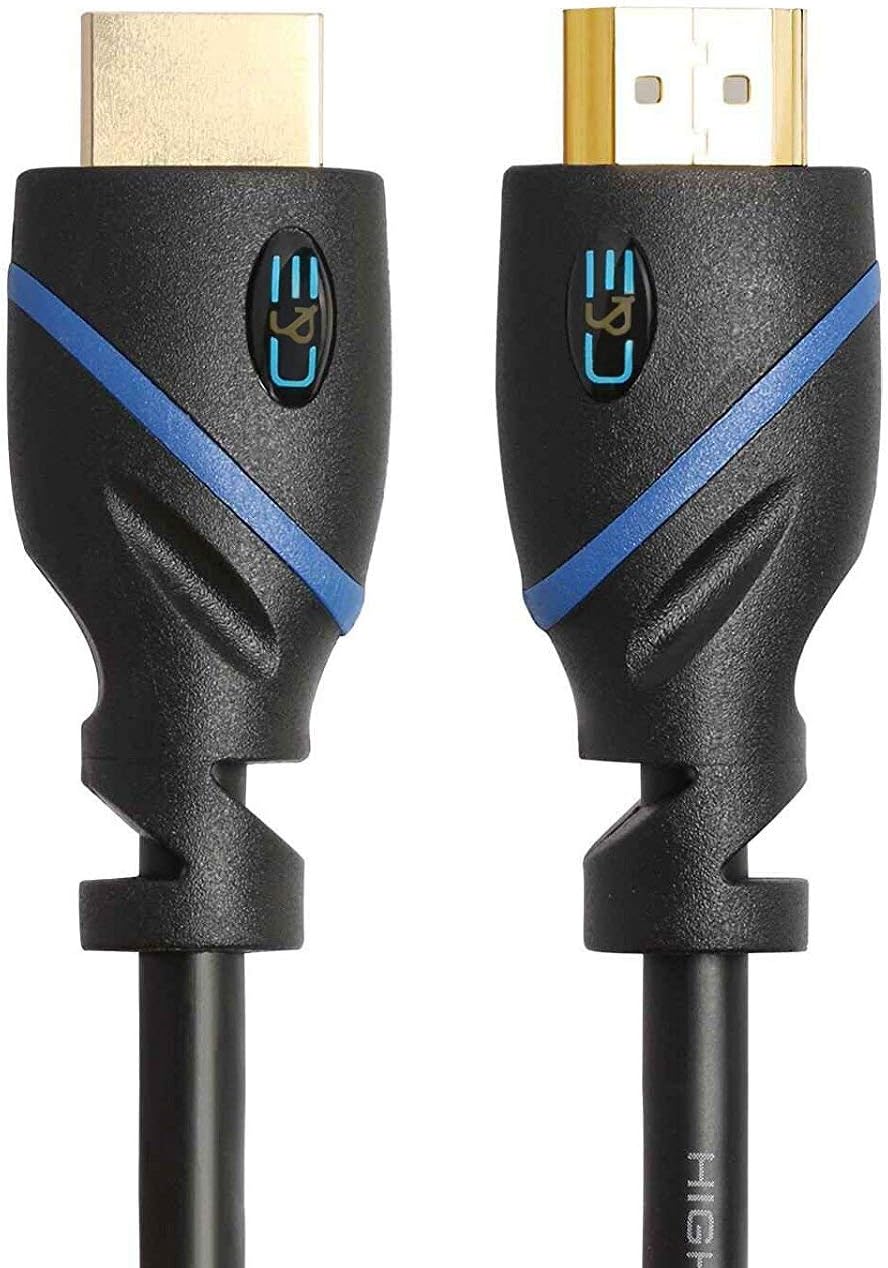 75ft High Speed HDMI Cable Male to Male with Ethernet Black Pack of 2 U299