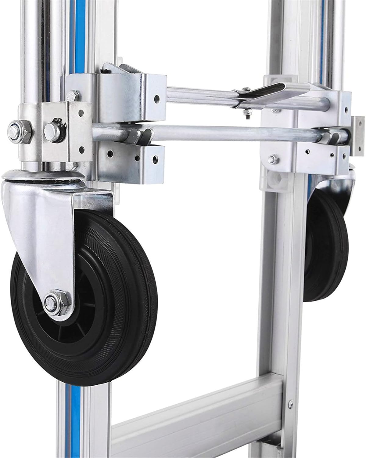Heavy Duty Convertible Aluminum Hand Truck Dolly with 10 Pneumatic Wheels F754480