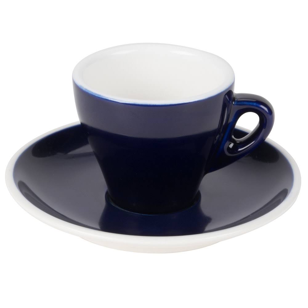 3.5 oz Blue Espresso Cup with Saucer - 48/Case G469