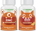 Kids Zinc 15mg Chewables + Iron 10mg + Vitamin C Chewables Bundle W703