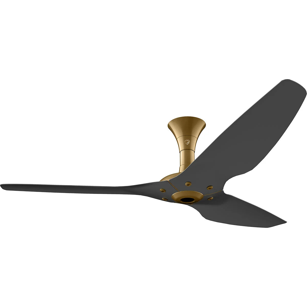 60 Ceiling Fan with Black Blades and Gold Finish W4409