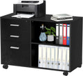 White 3-Drawer Wood File Cabinet with Lock O80063