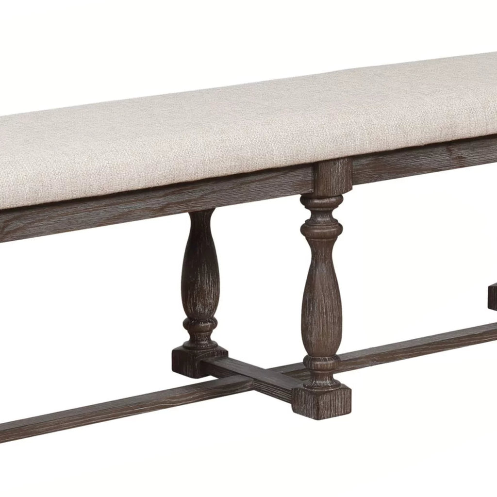 Gray Padded Bench U487298