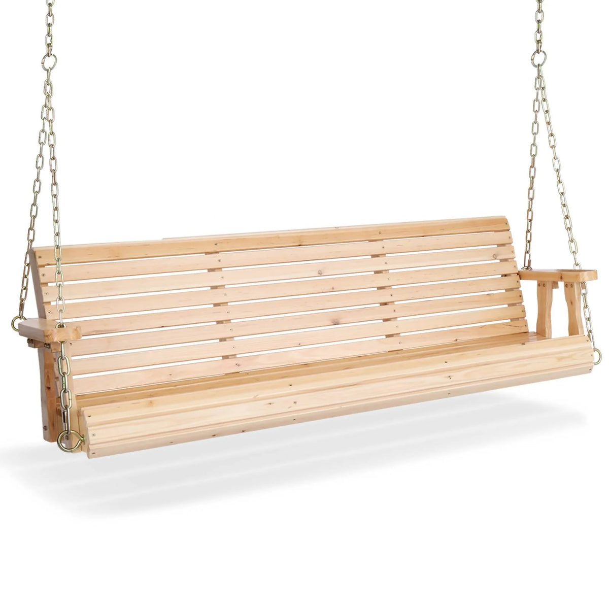 5 ft Brown Wooden Porch Swing X780514