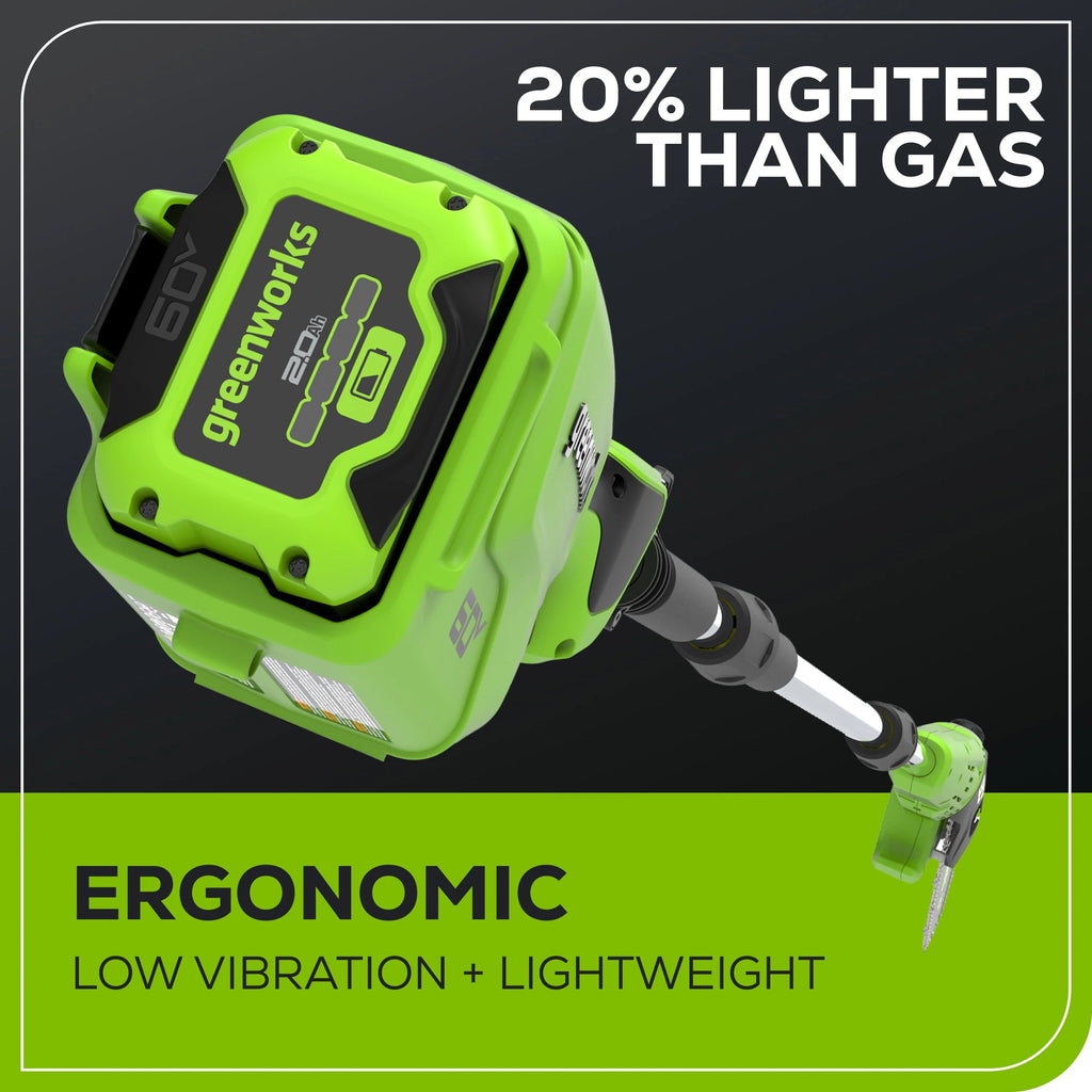 60V 10 Pole Saw with 2.0 Ah Battery & 3 Amp Charger Q404083