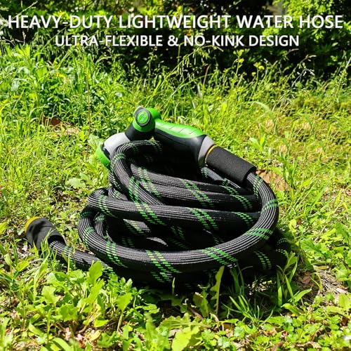 25 FT Non-Expandable Heavy-Duty Water Hose with 10-Function Nozzle W573261
