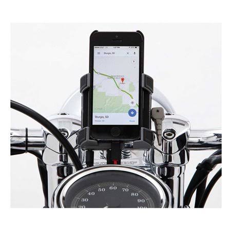 Black Bar Mount Smartphone GPS Holder with Charger F110