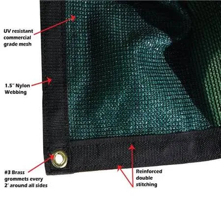 8 x 18 ft. 90 Percent Shade Cloth, Shade Sail - Green F224757