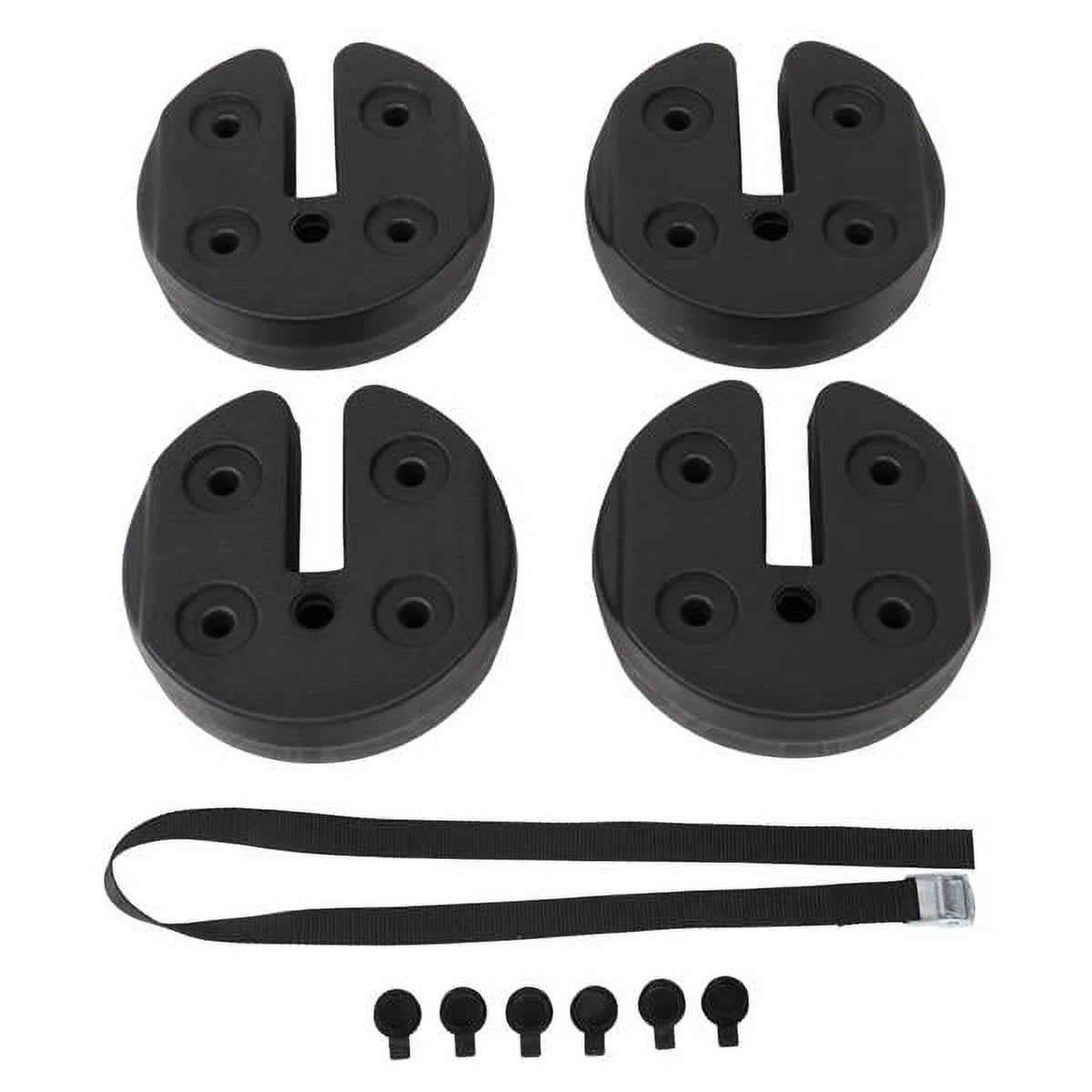 4pcs Tent Shade Canopy Water Fillable Weight Plates Black I534