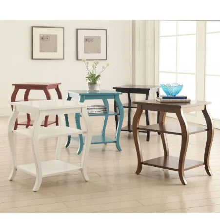 Black Finish Square End Table F582