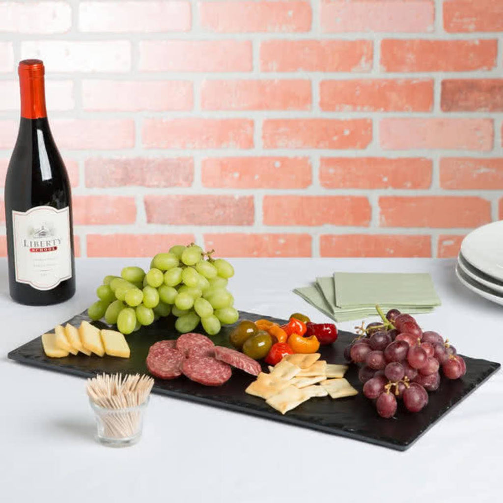 Black Melamine Faux Slate Platter 10 x 20 in. U43186