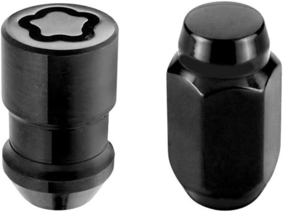 M12X1.5 Cone Seat Lug Nut Kit with Locks, Black Z929575