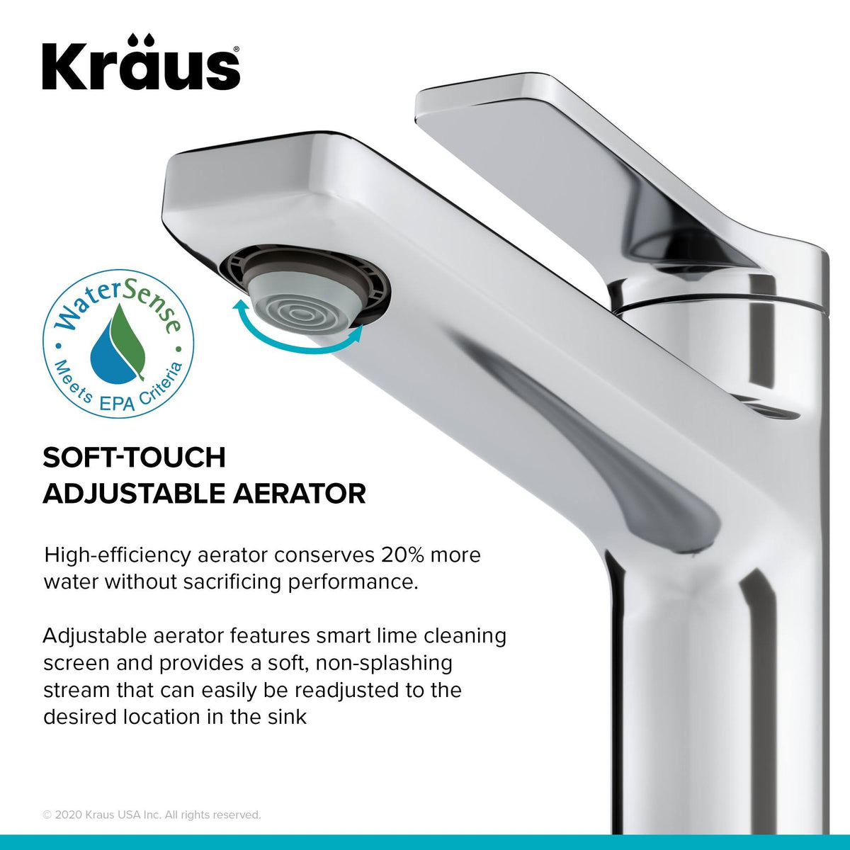 Single Handle Bathroom Faucet - Stainless Steel K676