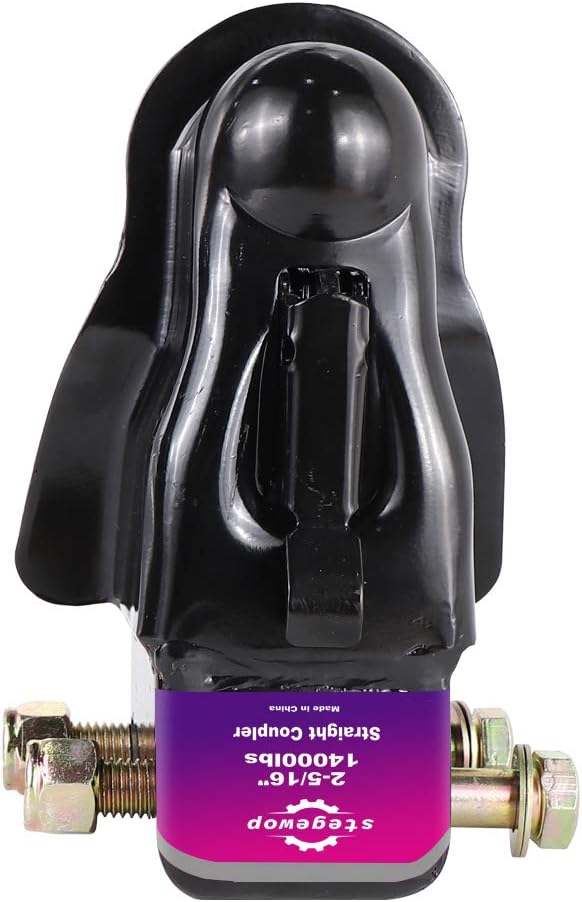 2-5/16" Adjustable Trailer Coupler with Trigger Latch, Black, Pack of 2 U76985