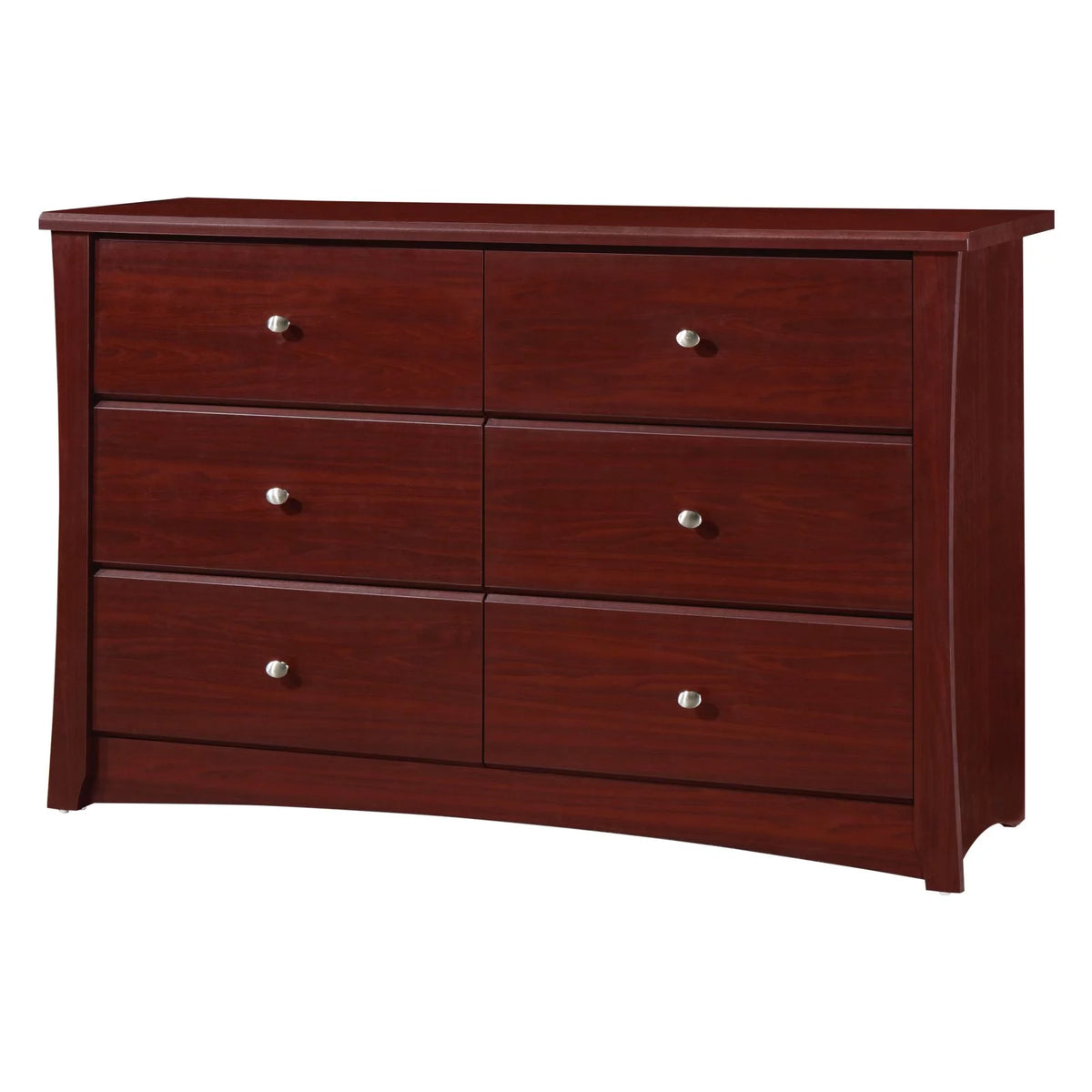 White 6 Drawer Double Dresser A9160