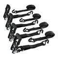1000 lb. Capacity 1-1/2 in. x 10 ft. Ratcheting Tie-Down Straps, 4 Pack K100