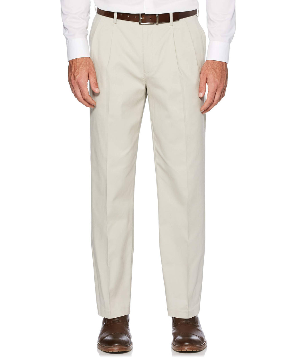 Pleated Performance Chino, Men&s, Size: 60 x 30, White O489493