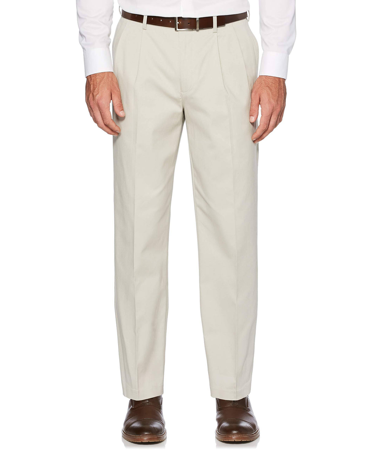 Pleated Performance Chino, Men&s, Size: 60 x 30, White O489493