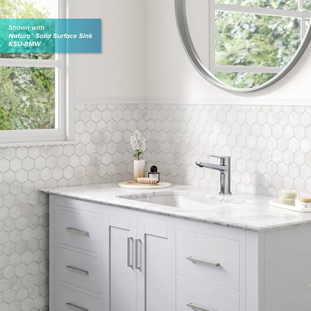 Single Handle Bathroom Faucet - Stainless Steel K676
