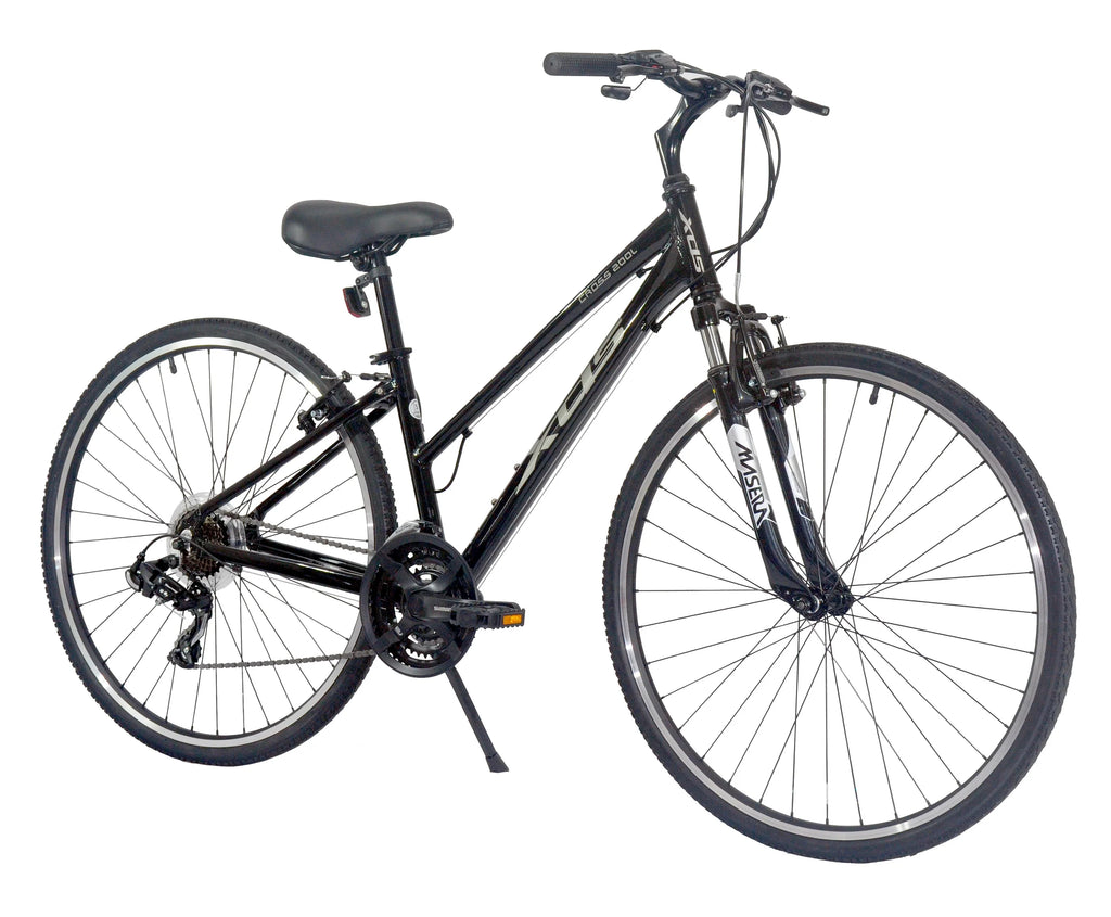 Shiny Black 700C Hybrid City Commuter Bike R359624