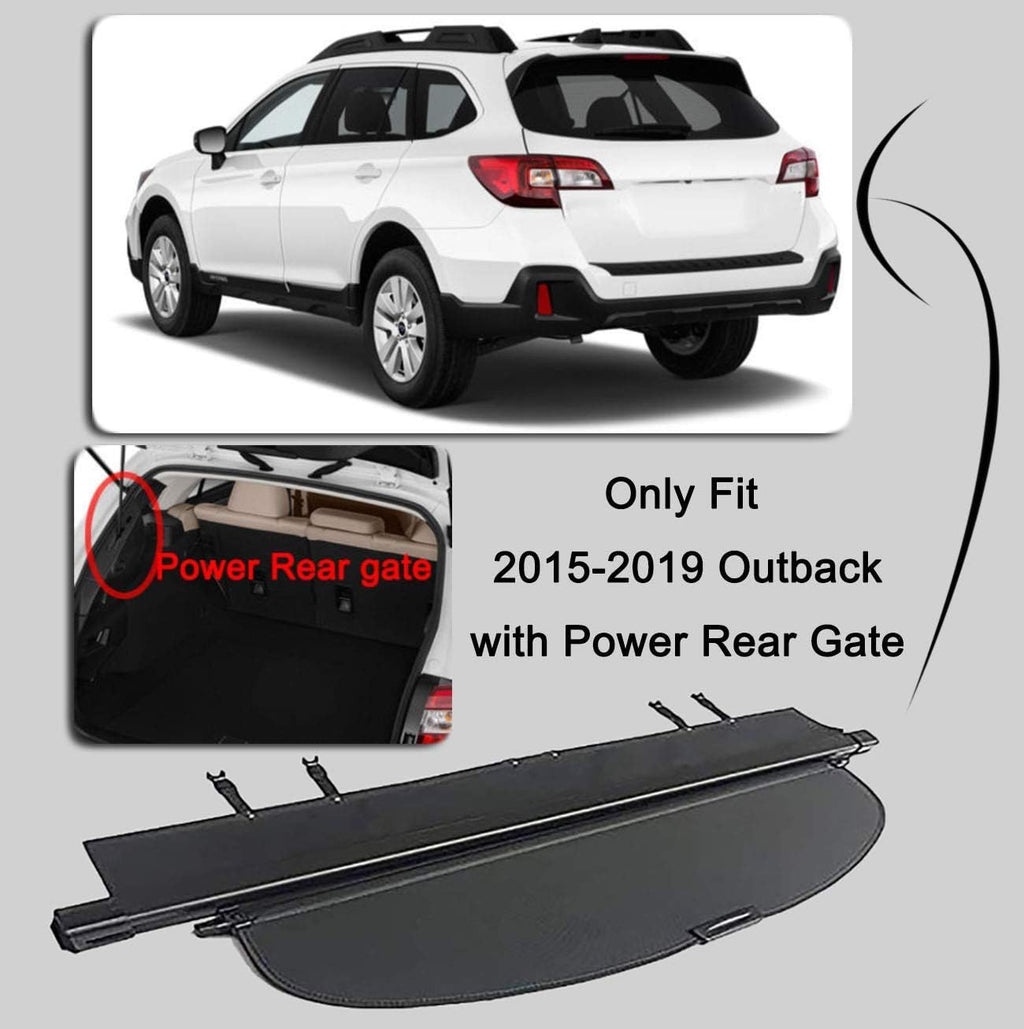 Retractable Cargo Cover for Subaru Outback Black V4042