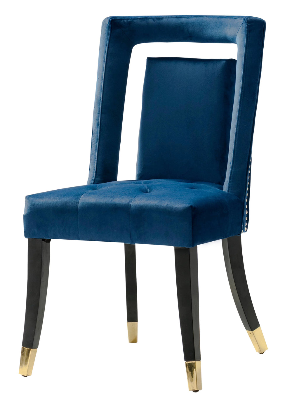 Velvet Upholstered Dining Chair Set of 2 O713