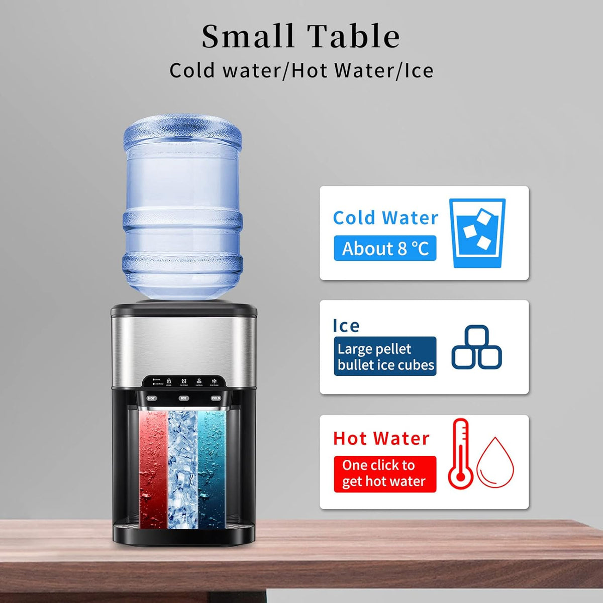 3 in 1 Top Loading Water Cooler Dispenser with Ice Maker S875517