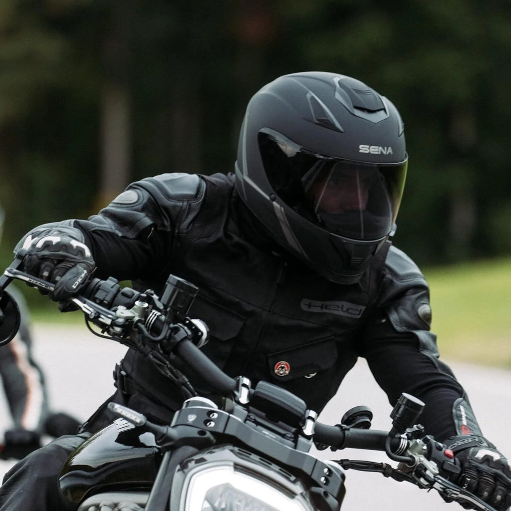 Glossy White Full Face Bluetooth Helmet U27060