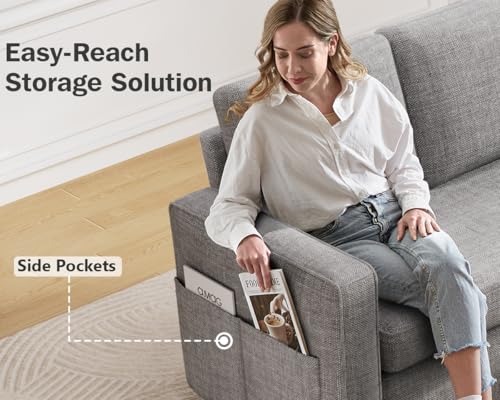 Dark Grey Sleeper Sofa Bed with Reversible Storage Chaise O65282