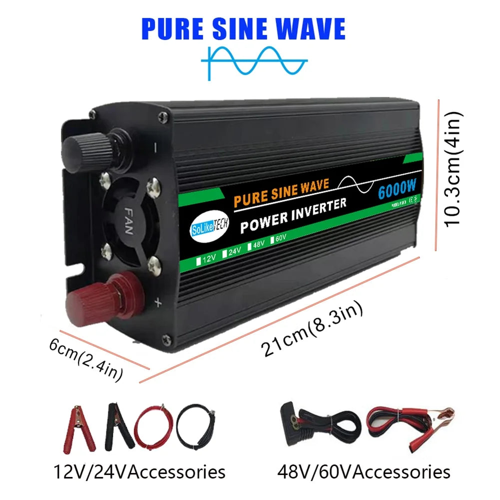 Pure Sine Wave Inverter 12V To 6000W B386117