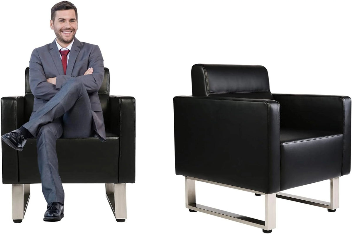 Upholstered Faux Leather Accent Chair N248