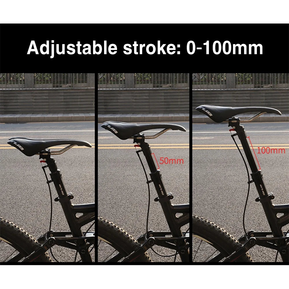 Mountain Dropper Seatpost 27.2mm Adjustable Remote Control Suspension Seat Post I726