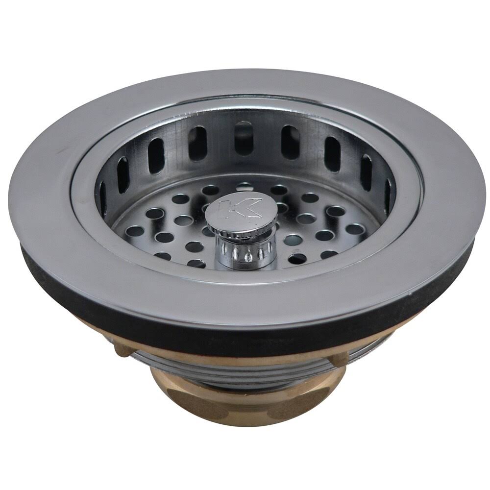Chrome Double Strainer Kitchen Kit with Commercial Style Faucet U517